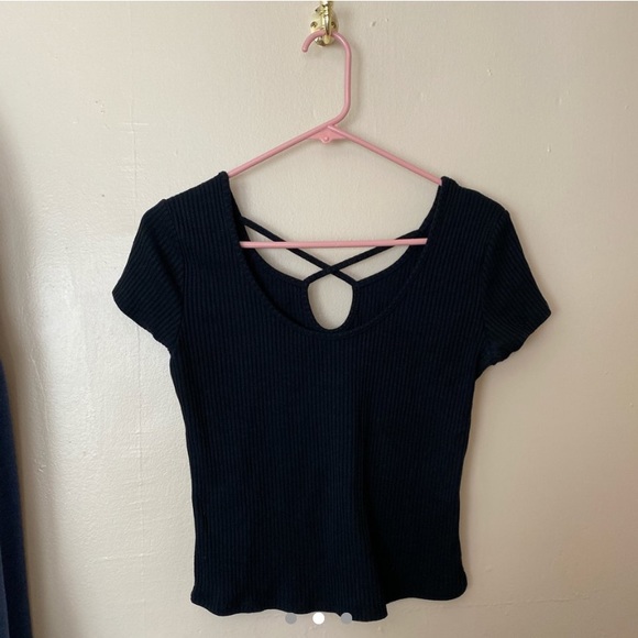 Black Ribbed Shirt - Picture 2 of 3